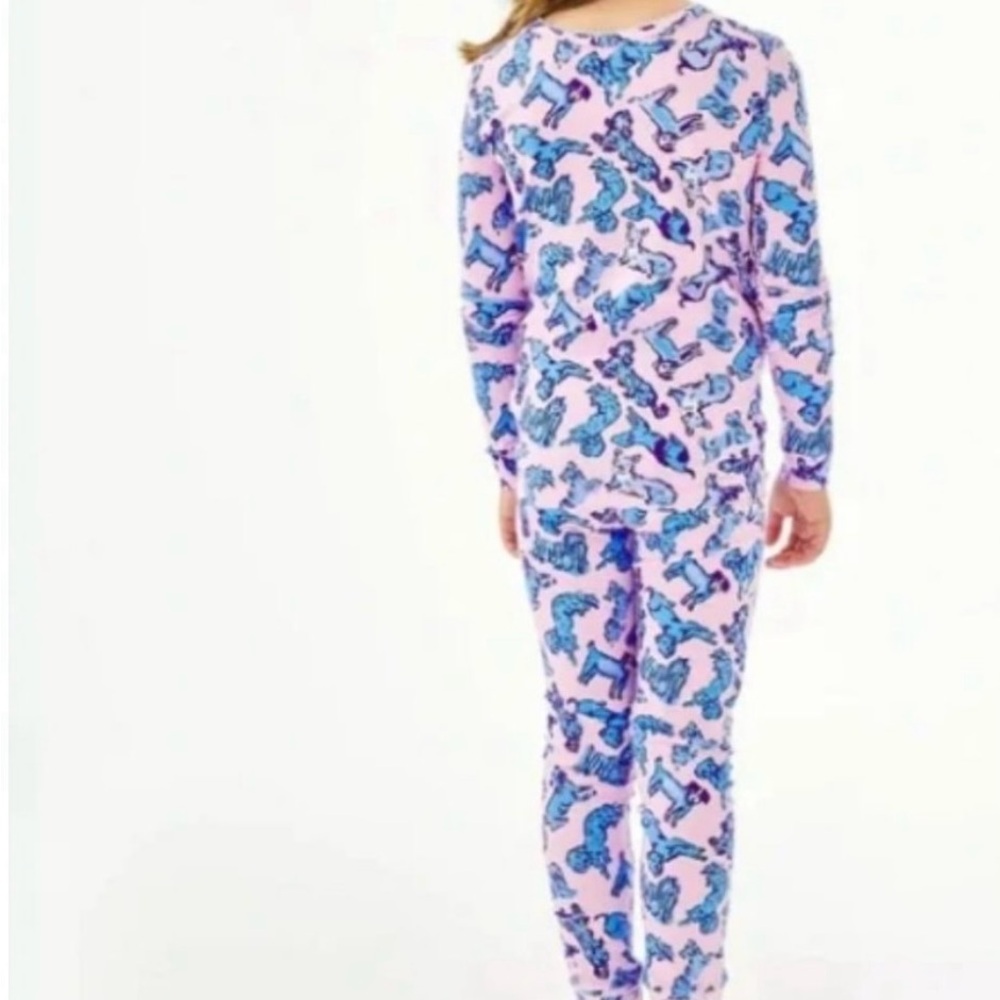 Lilly Pulitzer Kids Pajama Set - Blue and Pink Darling! NWOTs - Picture 2 of 3